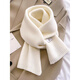 Jin Jin is equal to 0.5 kg Mu Knitted Scarf Women's Winter 2025 New Korean Solid Color Ins Style Warm Shawl Versatile Couple Scarf Gift Swan White
