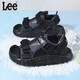 Lee children's shoes summer children's sandals for girls anti-slip soft bottom Velcro breathable beach shoes for boys black 27 recommended foot length 166mm