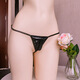 Men's jj set underwear with open large size minimalist sexy ultra-thin ball bag bag lace tight transvestite thong black ball style one size
