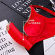 Yalu red underwear set for women born in the year of the tiger, wedding bride, small breast push-up bra, no steel rims, thick and thin bra, burgundy suit 75B 34B
