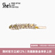 She s Qianzi Van Gogh picked up wheat ears romantic side clip bangs clip hair accessories broken hair clip hair clip headdress birthday gift for women brown F0