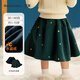 Keying Children's Clothes Girls Short Skirt Corduroy 2025 Winter New Girls Skirt Thickened Baby Skirt Western Fashionable Dark Green 90 (Suitable for Height 80cm-90cm)