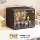 OMANTI blind box storage display stand household dust-proof container figure display cabinet animation doll ornaments large storage box magnetic stripe figure box black four layers