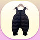 Aigechen baby down overalls new national standard 90 white duck down overalls winter male and female baby jumpsuits baby pull black one size 73