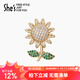 She s Qianzi light and simple mini exquisite anti-exposure buckle brooch niche design coat corsage birthday gift for girlfriend