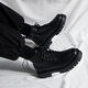 Yushang Zhenpin Martin Boots men's spring high-top British style casual leather shoes work shoes retro thick-soled short boots outdoor work boots black-41