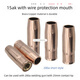 Binzel 15AK with threaded protective mouth 52mm copper protective sleeve 200A short nozzle secondary welding gun accessories 15AK with threaded protective mouth (copper 1.2) 10 pieces