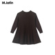 M.Latin Shopping mall same style M.Latin children's dress 26 spring new style girls mesh two-piece sweater dress bean paste brown 120