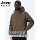 JEEP SPIRIT American Workwear Down Jacket Men's Winter 2025 New Thick Warm Jacket Men's White Duck Down Jacket Black M