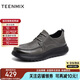 Tianmeiyi Leather Shoes Mall Same Style Business Lace Solid Color Casual Men's Shoes 2025 Autumn New Style Gray 40