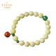 La Yun Feiyin white flower honey wax bracelet round bead single circle bracelet original design women's style with retro jasper southern red small peach