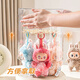 LINGX BOX sporadic box labubu pendant rotating display storage box transparent labubu plush toy doll hand-made blind box display stand rotatable milk white-1 pack