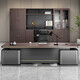 Desk Boss Desk Simple Modern Double Cabinet Mobile Cabinet Office Manager President Desk and Chair Combination Desk 1.8*0.8 Meter Boss Desk (Installation Included)