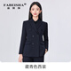 Fabersa high-end business suit for women autumn and winter professional temperament commuting small double-breasted suit jacket for women suit + small pants two-piece set (color can be noted) 3XL