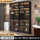 Zhong Zhang Gui Wine Cabinet Light Luxury Solid Wood Sideboard Glass Door Display Cabinet Home Integrated Wall Bookcase New Storage Customized Cabinet 160cm Healthy Particle Board Four-Door Wine Compartment Model Comes with Sensor Light (Installation Included)