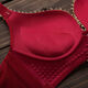 Yalu red underwear set for women born in the year of the tiger, wedding bride, small breast push-up bra, no steel rims, thick and thin bra, burgundy suit 75B 34B