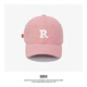 SOMUBAY Children's Baseball Hat 2026 New Spring and Autumn Girls and Boys Pink Thin Sunshade Letter R Embroidered Peaked Cap Pink 170 Recommended for 3-10 years old_One size fits all (46-54CM)