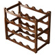 Middle shopkeeper simple wine rack storage rack solid wood wine cabinet red wine display rack home decoration bar small wine display rack brown model--four layers 33CM