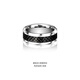 MZMZ platinum ring men's pt950 platinum fashionable and domineering trend single ring Valentine's Day birthday gift for boyfriend light luxury width 8mm carbon black circle number note when ordering