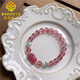 MARDOTG Strawberry Crystal Pixiu Bracelet for Women Pink Crystal Bracelet Girl Birthday Gift 8mm Bead Diameter