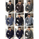 
Pajamas men's long-sleeved pure cotton spring and autumn style, winter all-cotton thin style, can be worn on the outside autumn and winter home clothing set 16818 M