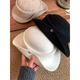 Ershan Collection French Hepburn style retro knitted curled top hat fisherman hat women's autumn and winter mountaineering hat basin hat Hepburn style daughter hat off-white