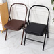 He Jiagong thickened folding chair Yoga assistive device Pilates multifunctional PU surface auxiliary folding yoga stool 22 round yoga folding chair-single beam gray camel
