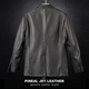 PJL new men's suit classic high-end deerskin casual fashion leather jacket black M (130Jin Jin is equal to less than 0.5kg)