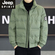 JEEP SPIRIT Premium Stand Collar Down Jacket Men's Winter Jacket 2025 New Lightweight Coldproof Versatile Winter Top Short Black M