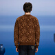 VJC/VJC 2025 autumn and winter new men's fashion jacquard long-sleeved sweater B24DC2200 coffee flower M