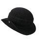 Yupinjia black Hepburn style curly top hat daughter's hat women's 2026 autumn and winter high-end warm and versatile fisherman hat black woolen hat circumference 55-59cm