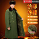 Jihua 3565 military coat winter plus velvet thickened windproof warm green old-fashioned cotton coat men's labor protection cold storage cold-proof clothing green velvet lining zipper detachable
