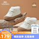 Ying's baby toddler shoes, winter casual cotton shoes, warm and velvet, versatile and comfortable shoes for boys, girls going out, off-white 22