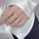 Kaibaolou Love is Endless PT950 Platinum Couple Ring Men and Women Wedding Platinum Pair Ring Wedding Ring for Girlfriend No. 10 4g
