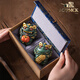 MPPMCK Japan imported quality lion tea pet ornaments with base tea table tea table tea play cute healing gift box 06_Colorful gold persimmon leaf pomelo orange + base (Wanli Shanhe