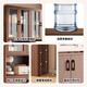 Zhong Zhangguo wine cabinet living room wall-mounted integrated cabinet home meal preparation cabinet solid wood color tea cabinet entrance display cabinet partition cabinet 4 doors 1 drawer pastoral color 61x30x150cm