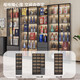 Zhong Zhanggui glass small wine cabinet living room wall display cabinet storage cabinet light luxury red wine cabinet household small wine storage cabinet 60x32x200 double door glass dark gray delivery to home