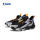 Jordan QIAODAN boys basketball shoes wear-resistant 2026 spring new children's anti-slip sports shoes training boots for older children black/silver 35