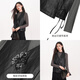 Fragment (dribs&drabs) suit for women 2026 spring new half-high collar with slim fit bottoming shirt with lace-up temperament and elegant leather vest, black L
