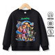 Zootopia 2 clothes movie Fox Nick plus velvet sweatshirt children's men and women parent-child clothing Judy Rabbit long-sleeved T-shirt blue-Crazy Animals-Sweatshirt-120455 130 plus velvet