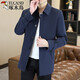Woodpecker (TUCANO) spring and autumn new lapel windbreaker men's mid-length Korean style high-end business casual cloak coat trendy khaki XL