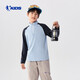 Jordan QIAODAN children's unisex long-sleeved T2026 spring new style children's unisex casual sweatshirt top Breeze Blue 101