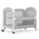ABCMOKOO Solar folding crib spliced large bed multi-functional newborn removable crib-Morandi Gray AIR model