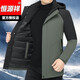 Hengyuanxiang Men's High-End Down Jacket Removable Liner Thickened Goose Down Jacket Men's Winter Outdoor Jacket Warm Jacket Men's Z8730 Black Removable Goose Down Liner M 170 Recommended 90-120 Jin Jin equals 0.5 kg