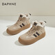 DAPHNE Daphne German training shoes women's velvet warm autumn and winter new retro Maillard thick-soled casual sports high-top sneakers winter camel velvet heel height 4cm 39 (245mm) standard size