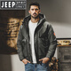 JEEP SPIRIT吉普美式连帽羽绒服男冬季2025年新款宽松户外工装外套男秋冬款 绿色 M 适合95-120斤