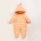 Jingqi Baby Cotton Clothes 2025 New Winter Baby Thickened Warm Jumpsuit Newborn Baby Outing Cotton Clothes Orange Pink 90cm