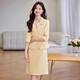 Mid-sleeve suit jacket for women spring and summer 2026 new small high-end dress suit suit two-piece off-white three-quarter sleeve suit + dress XL