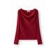 Semir Qiji Red Sweater Women's Sexy Swing Collar Waist Top 26 Zodiac Year of the Horse Women's Clothes 109126107001