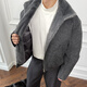 CATSSTAC snowy herringbone wool down jacket dark gray M